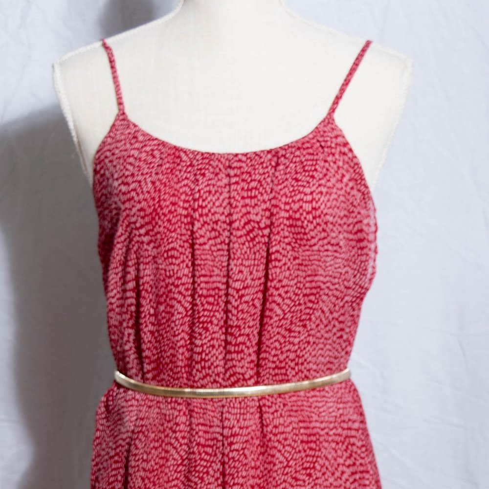 H&M Red and white high low dress